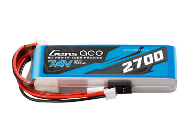 Gens Ace LiPo - 2S 2700mAh 7.4V 2S Lipo Battery s Futaba+JST-EHR konektor