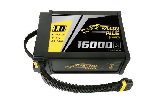 Gens Ace LiPo Tattu Plus 1.0 Compact - 12S 16000mAh 44,4V (15C) s konektorem AS150U